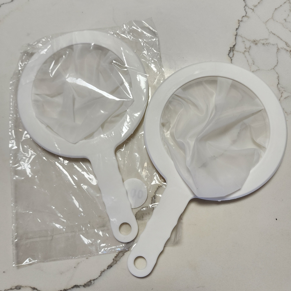 Two 400 Mesh Fine Sieve Strainers For Kitchen Or Brine Shrimp